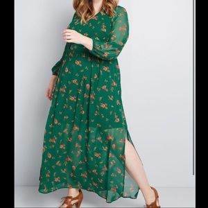 ModCloth XL Blissful Beginnings Floral Maxi Dress